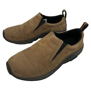 Merrell Jungle Moc Nubuck Leather Slip-On Hiking Shoes Brown Mens 9.5W